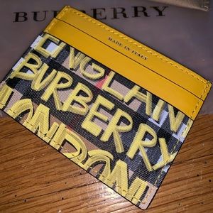 burberry graffiti card holder